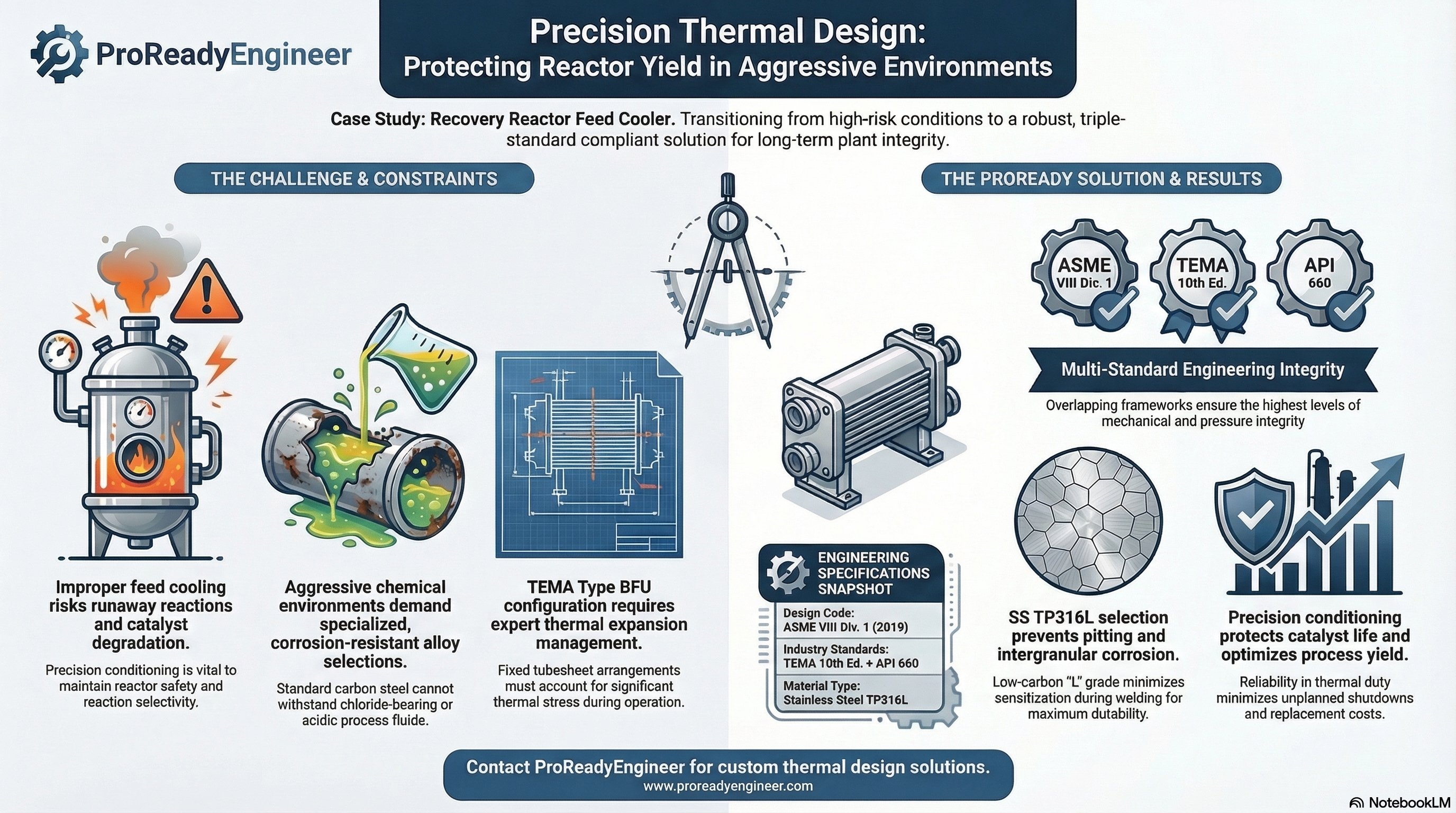 Recovery Reactor Feed Cooler Heat Exchanger