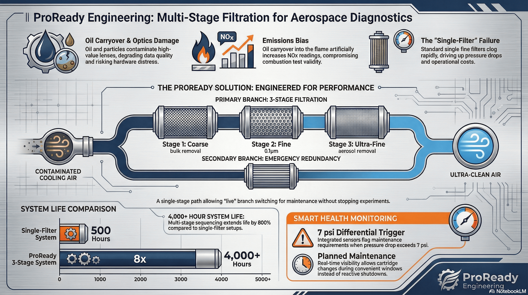 Oil Filtration and Particle Removal in Sensitive Optics Cooling Air